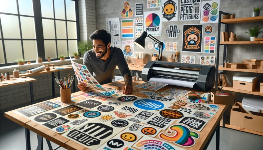 Impresión en Madrid adhesivos personalizados impresos en imprenta lh graficos